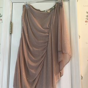 Taupe sparkly formal dress